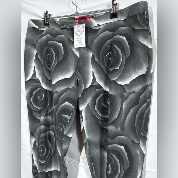 Y2K Rose Printed Jeans Stretchy XL / 10-12 Tension - Picture 4 of 8